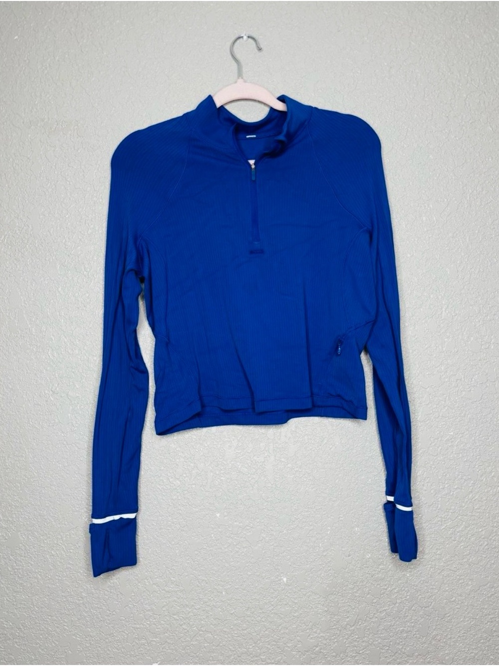lululemon athletica Royal Blue Half-Zip Long Sleeve Top